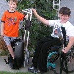 Nick and Steven with Nick's new sled!